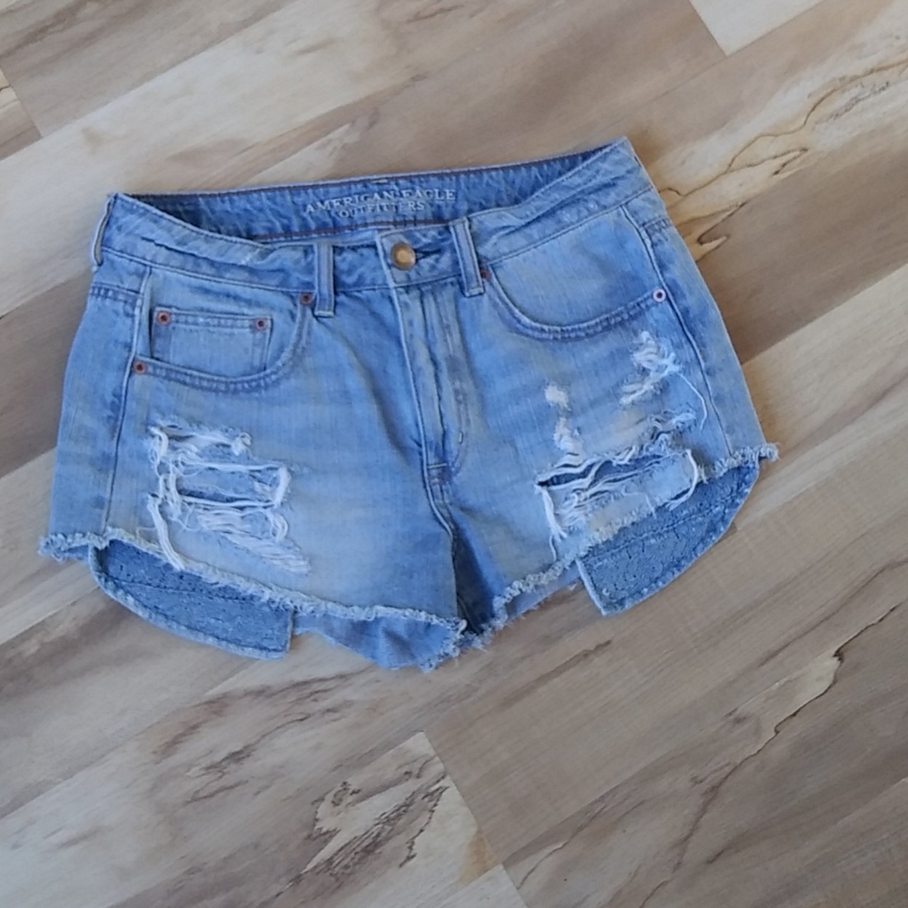 AE distressed shorts
